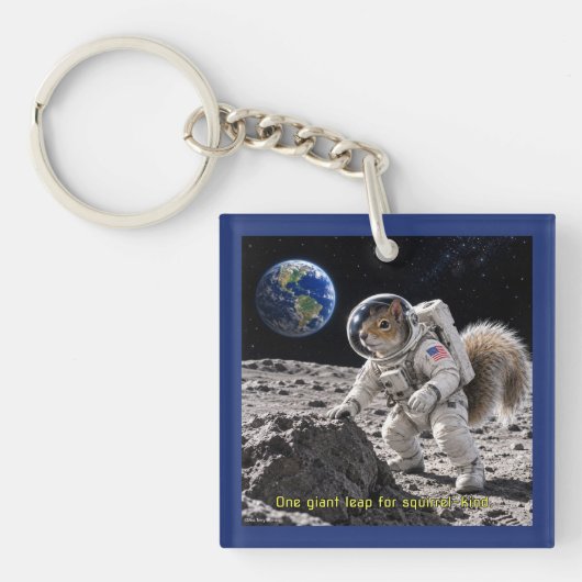 Porte-clés Écureuil dans l'espace (Devant)