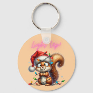Porte-clés Écureuil de Noël avec la carte Festive