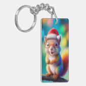 Porte-clés Écureuil de Noël Comme Père Noël-56765 (Devant gauche)