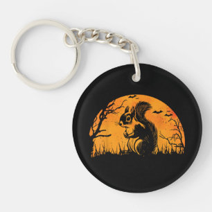 Porte-clés Écureuil drôle Halloween Silhouette Écureuil Éffra