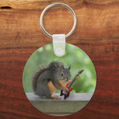 Porte-clés Écureuil Jouant de la guitare électrique (Recto)