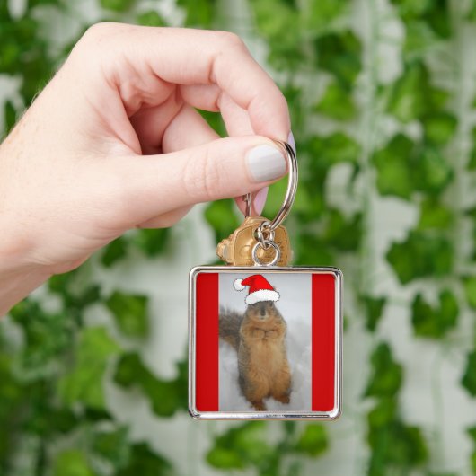 Porte-clés Écureuils de Noël (main)