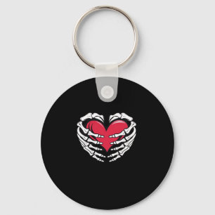 Porte-clés Ed Heart Dans Les Mains Squelettiques Classique