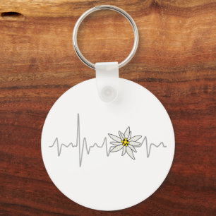 Porte-clés Edelweiss Heartbeat Oktoberfest Souvenir Vintage
