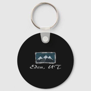 Porte-clés Eden vintage Utah plaisir de ski d'hiver