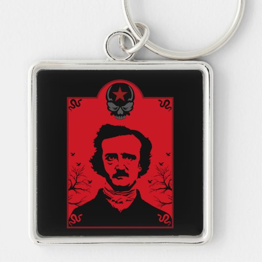 Porte-clés Edgar Allan Poe Black Raven (Devant)