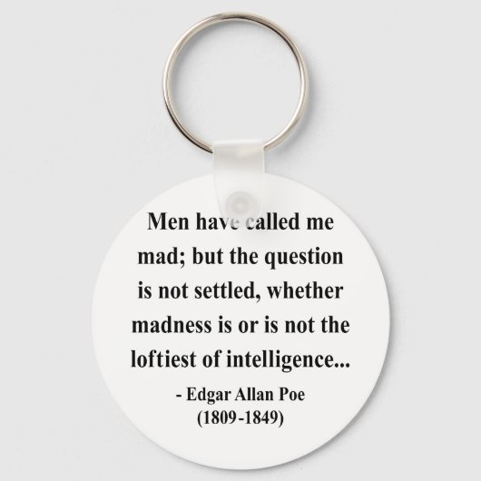 Porte-clés Edgar Allen Poe Citation 9a (Recto)