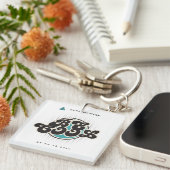Porte-clés "Edgy Bold Typography - High Impact Design" (Devant Droit)
