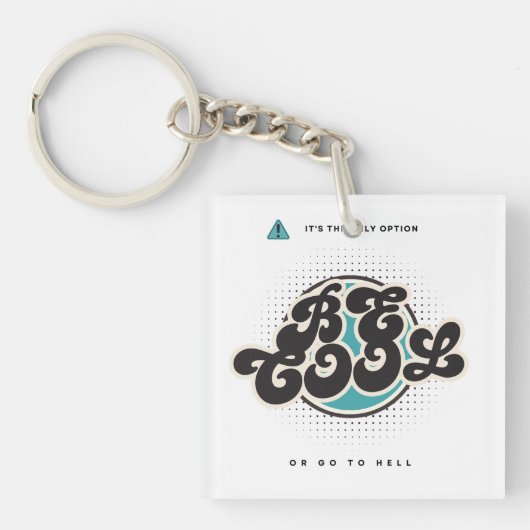 Porte-clés "Edgy Bold Typography - High Impact Design" (Devant)