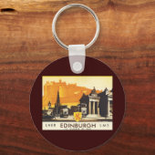 Porte-clés Edimbourg via LNER Rail Poster (Recto)