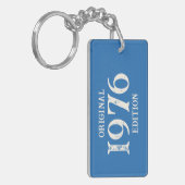 Porte-clés Édition originale de 1976 sur fond bleu océan (Devant gauche)