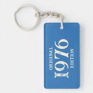 Porte-clés Édition originale de 1976 sur fond bleu océan