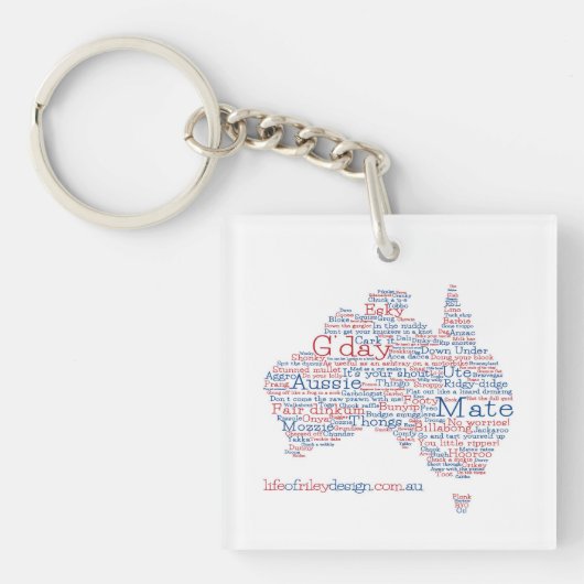 Porte-clés Édition spéciale Clavier Aussie Slang (Devant)