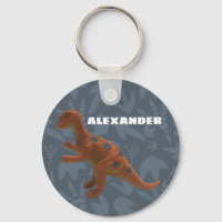 Edmontosaurus Toy Dinosaur Orange et gris bleu