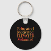 Porte-clés Educated Motivated Elevated Melanated Bhm Pride Mo (Recto)