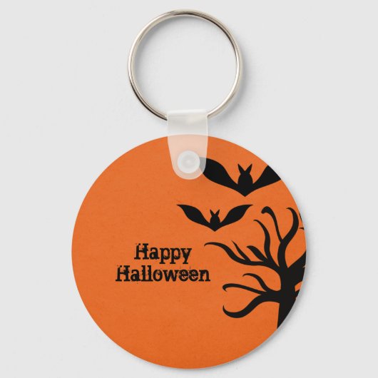 Porte-clés Eerie Bats Halloween Porte - clé, Orange (Recto)