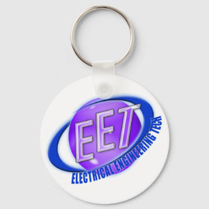 PORTE-CLÉS EET ORB SWOOSH LOGO TECHNIQUE D'INGÉNIERIE ÉLECTRI