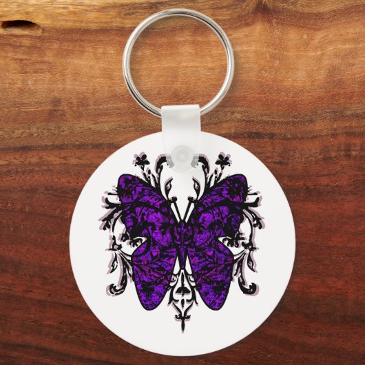 Porte-clés Effet papillon (violet) (Recto)