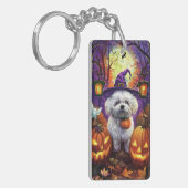 Porte-clés Éffrayant Bichon Frise Halloween sorcière et Citro (Devant gauche)