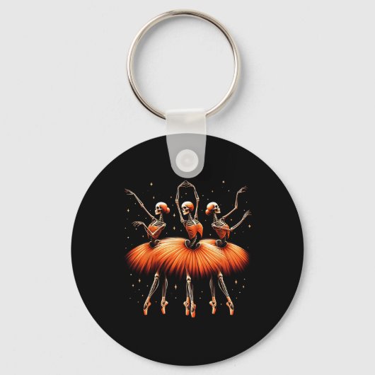 Porte-clés Éffrayant Byllerina Skeleton Danser Drôle Hallowee (Recto)