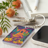 Porte-clés Éffrayant Vizsla Chien Halloween sorcière et Citro (Devant droit)