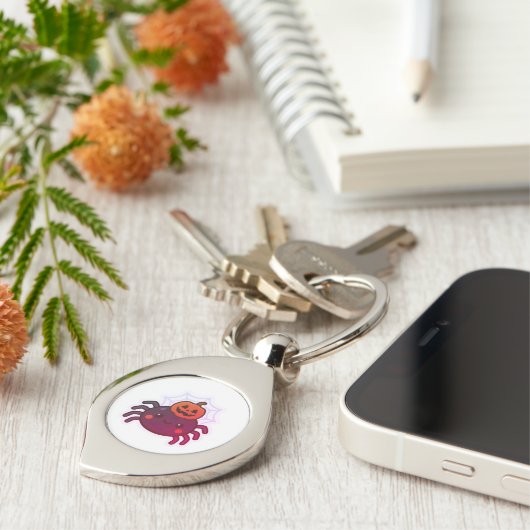 Porte-clés Éffrayante mignonne Kawaii Araignée d'Halloween (Côté )