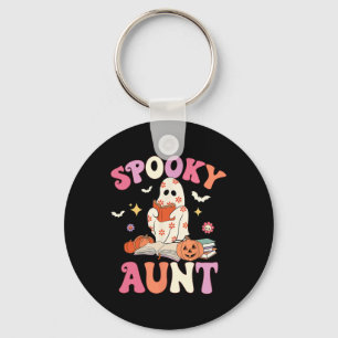 Porte-clés Éffrayante Tante Retro Super Floral Ghost Hallowee