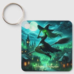 Porte-clés Éffrayante verdure Halloween sorcière