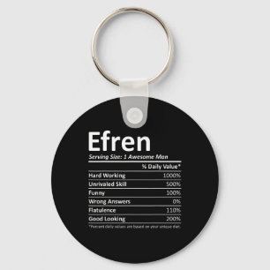 Porte-clés Efren Nutrition Funny Anniversaire Nom personnalis