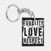 Porte-clés Égalité Amour et respect Mois de la fierté (Devant gauche)