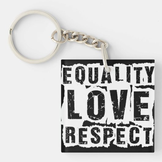 Porte-clés Égalité Amour et respect Mois de la fierté (Devant)