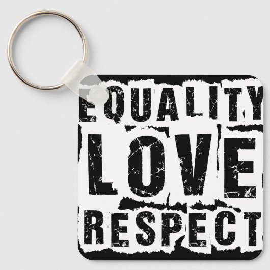 Porte-clés Égalité Amour et respect Mois de la fierté (Recto)