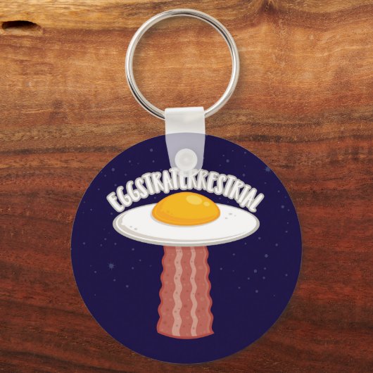 Porte-clés Eggstraterrestrial Avec Texte (Recto)