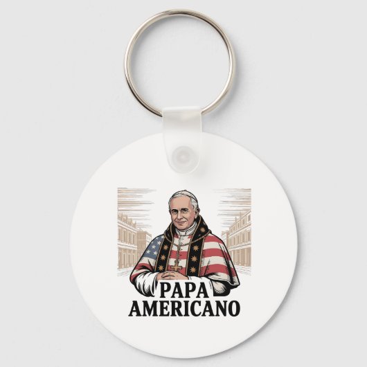 Porte-clés Église catholique américaine du pape Léon (Recto)