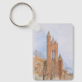 Porte-clés Église gothique aquarelle (Recto)