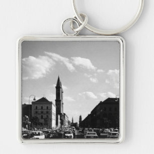 Porte-clés Église universitaire vintage munich ludwigstraße