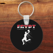 Porte-clés Égypte Fans de basket Jersey - Drapeau égyptien (Recto)