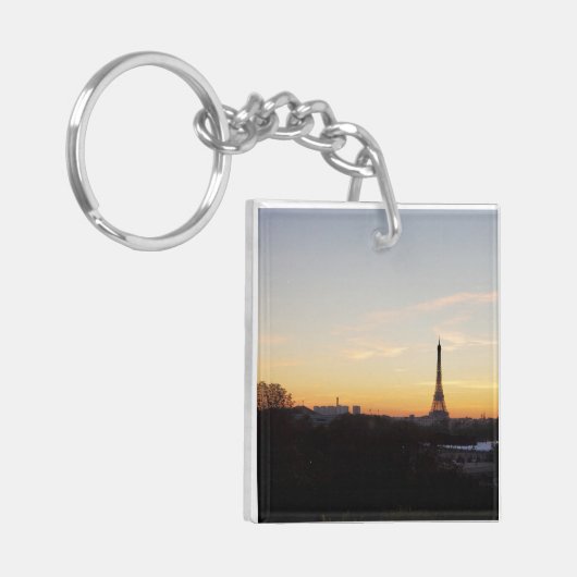 Porte-clés Eiffel Tower Paris at Sunset (Devant gauche)
