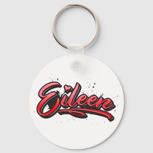 Porte-clés Eileen red Heart Graffiti (Recto)