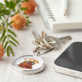 Porte-clés El Squatcho Bigfoot avec Maraca, Sombrero et Ponc (Côté)