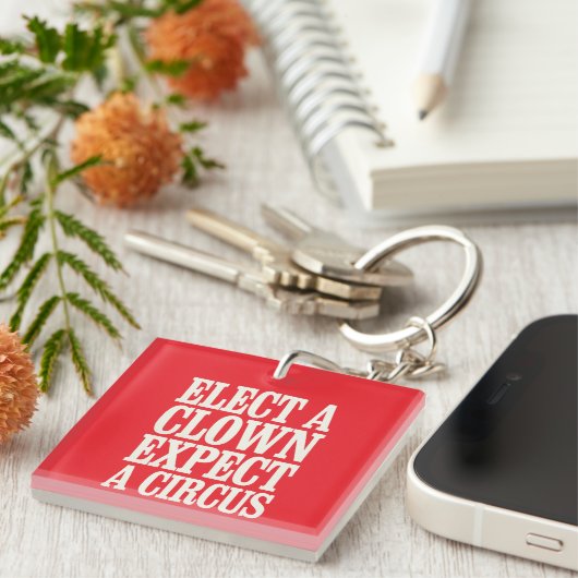 Porte-clés Élection D'Un Clown Attendez-Vous À Un Cirque Anti (Devant Droit)