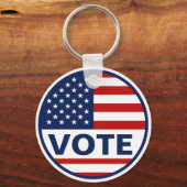 Porte-clés Élection présidentielle du drapeau américain (Recto)