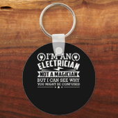 Porte-clés Electricien Pas Magicien Pourquoi être confondu (Recto)