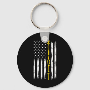 Porte-clés Electricien US Drapeau Outils pour Electriciens