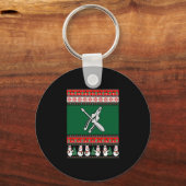 Porte-clés Électricien Vilain Chandail de Noël (Recto)