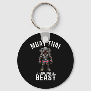 Porte-clés Éléfant de Muay Thai drôle - Kickboxing et éléphan