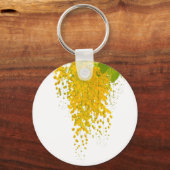 Porte-clés Élégance Dorée Cascade Ensoleillée Fleurs Suspendu (Verso)