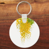 Porte-clés Élégance Dorée Cascade Ensoleillée Fleurs Suspendu (Recto)