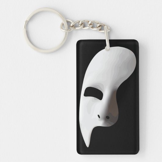 Porte-clés Élégance Éthérée : Masque Fantôme Effrayant (Devant)
