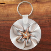 Porte-clés Élégance florale Art Abstrait fractal moderne (Recto)